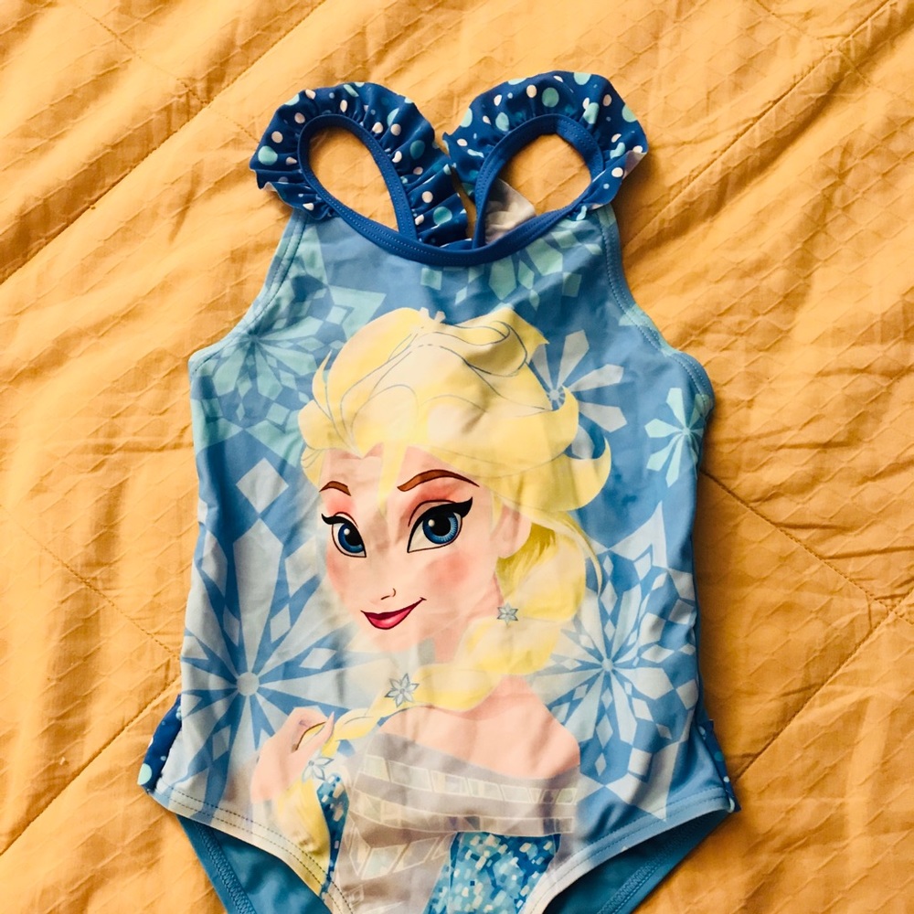 Disney Elsa bathing suit.